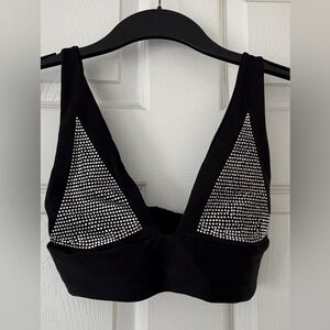 Zara Black Bra with Metallic Details